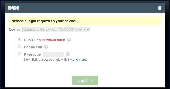 XI. Once you have approved the log in via the option chosen, you should be redirected to the client