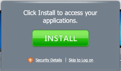 After trusting the site, you will be redirected to an install page; click