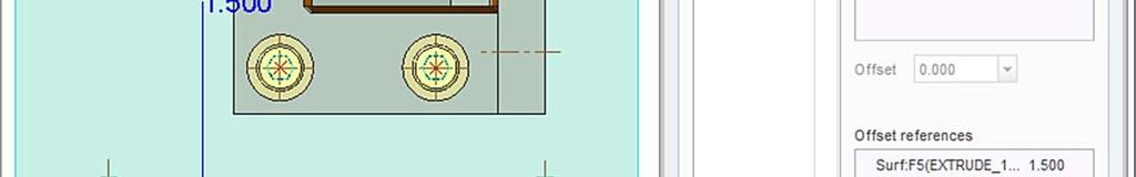 Base_Plate > locate the hole from each vertical face/surface