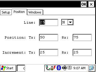 5.1.2 Position The Position option is used to set the line number