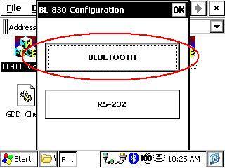 10. Click on the Bluetooth button to