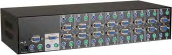 EKVM SPECIFICATIONS Model 098-8280 PC Ports: 8 Console Port: 1 Daisy-chain port: 1 Daisy-chain level: Up to 16 levels Max.