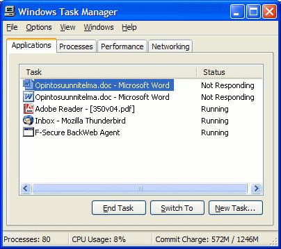 CLIENT OPERATING SYSTEM.2.1 Monitor Running Programs With the help of Task Manager, you can view all the running applications (programs); you can switch between these running applications.