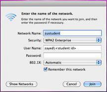 3- For the first time you need to configure the ZU network 4- Select join other