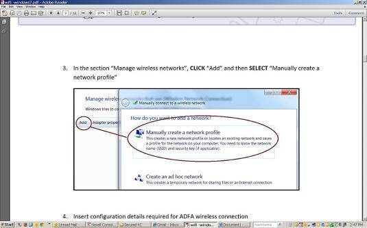 3. On the left pane, select Manage Wireless Networks 4.