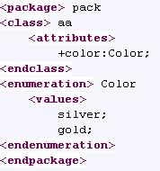 Here, Color is the Enum Class as a field which is used by Class aa. If Enum Class is written in Tiger style, it will be simply embedded into aa Table in database without any annotation.