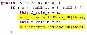 association class type. In above codes, i_index1 field is declared in AA_BB class to hold the index information for role name role_a.