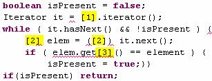 Snippet for existence check (index,[1],[2],[3]) 1 Check_existence_return_null 2 in case of association class Snippet for dupplication check (indec,[1]) 1 Duppl.