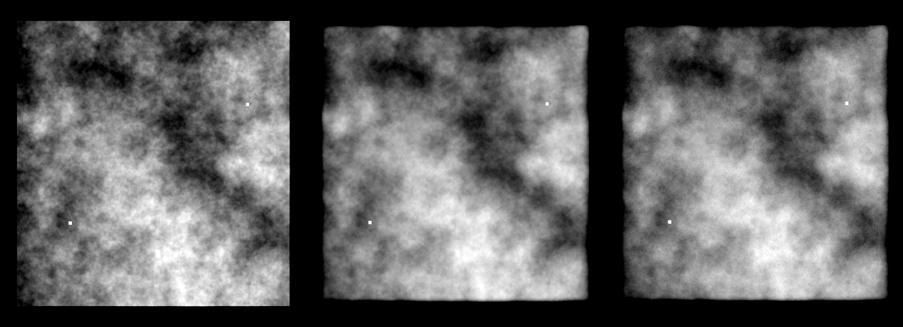 The blurring and loss of contrast associated with the presence of x-ray scatter is apparent. Figure 7.7(c) shows the final image of the projection acquisition stage.