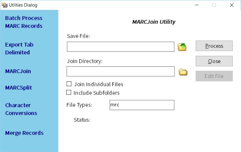 MARCJoin Utility used for joining
