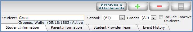 Accessing Student Data Student Details 1) Select Student Details in the Student Management menu 2)