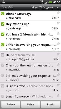118 Email Email Gmail Using Gmail When you first set up HTC Sensation 4G, make sure you sign into your Google Account to use Gmail. If you didn t do so, go to the Accounts & sync setting to sign in.