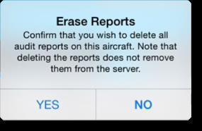 When you are prompted, tap YES to continue and erase the ipad sync reports for the selected