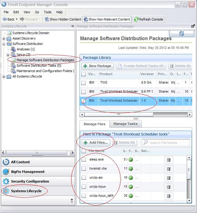 Enabling and subscribing to the IBM Workload Scheduler external site: Enable and subscribe all the computers to the site using the IBM BigFix Console IBM Workload Scheduler fixlets, actions,