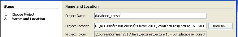 Connecting to a Database using
