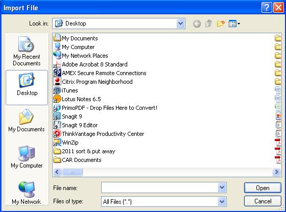 Choose from the following options: Replace if this file is loading for the first time replacing the entire file; Add if you have a list of new values to add to your existing table;