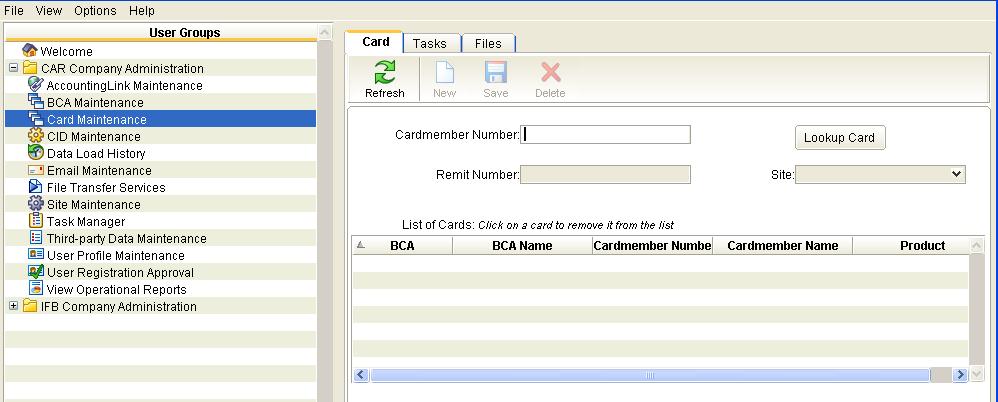 Card Maintenance In SAM, you can assign or change Cardmember default accounting codes within the Organization Hierarchy section of the