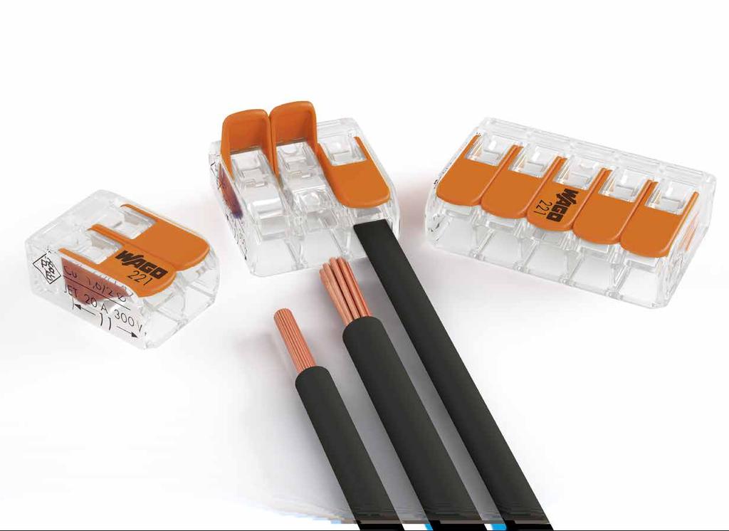 Small and Very Clever 221 Series COMPACT Splicing Connectors for All Wire Types Item No. 221-413 Item No. 221-415 Item No.