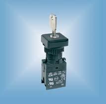 Screw or quick connect A02 Type: Keylock, up to 4 poles Rating: 16 250VAC, 12A 12VDC Terminal: Screw