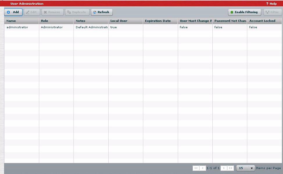 Working with Avaya User Administration Figure 3: The Avaya User Administration User Interface Operation buttons Users list Users list controls Managing the Display This section describes how to