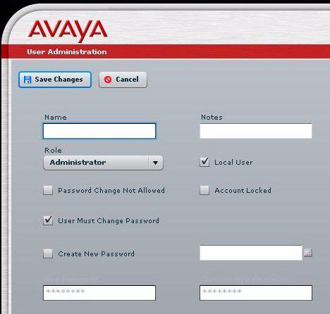 Working with Avaya User Administration Managing Users This section describes how to manage user accounts and contains the following topics: Creating New Users Deleting Users Modifying Users