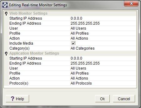 Editing the Real-Time Monitor Settings To edit the real-time monitor settings: 1.