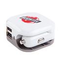 power adapter with dual USB ports for iphone and all smartphones Input: AC / 100 ~ 240V, DC / 12~24V Output: 5V