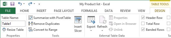 5 10 Excel 2013: Intermediate Formatting tables Explanation After creating the table, you can control its formatting by choosing options on the Design tab (shown in Exhibit 5-5).