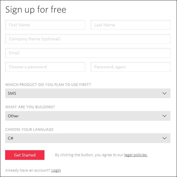 Task 2: Order Notifications Subtask 1: Configure your Twilio trial account 1. If you do not have a Twilio account, sign up for one free at the following URL: https://www.twilio.