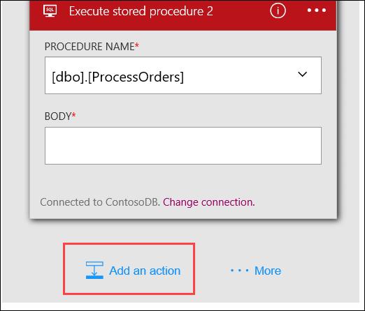 Select the ProcessOrders stored procedure.