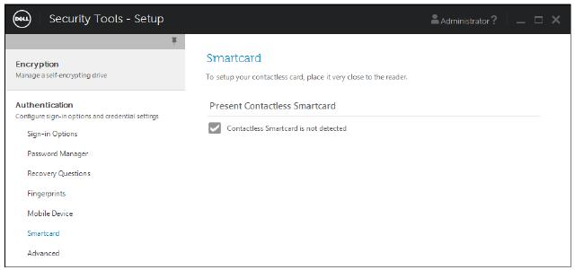 To configure smart card enrollment: On the Administrator Settings tool's Authentication tab, select Smartcard. Configure Advanced Permissions 1 Click Advanced to modify advanced end user options.
