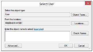 3 Enter a user's object name in the text box and click Check Names. 4 Click OK when finished. The Enrollment wizard opens. Continue to Enroll or Change User Credentials for instructions.