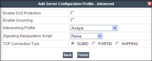 On the Add Server Configuration Profile, General Tab: Server Type: Select Call Server IP Address: 192.168.10.