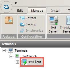 Add Automatic Terminal Server Failover 1. From the Terminals tree, expand the ThinClientA terminal.