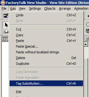 5. With the copy of the reference object still selected, on the main menu click Edit > Tag Substitution or press Ctrl-R on the keyboard