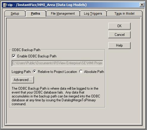 You can set up logging to a file set or to log to any database that you can connect to with ODBC. The data log model can be configured to be stored as a file set or an ODBC database.