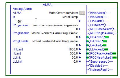 18. On the Graphics toolbar, stop testing the display by clicking the Edit Display button. Working with analog alarms (ALMA instruction) 1. Return to RSLogix 5000. 2.