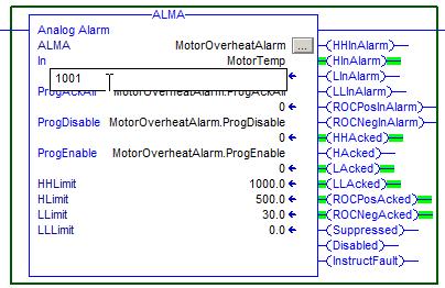 5. Double-click the 501 value below MotorTemp and change the value to 1001.