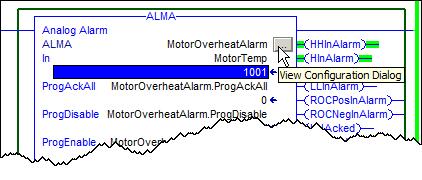 7. Return to RSLogix 5000. Inside the alarm instruction, click the Browse button to open the ALMA Configuration Dialog box. 8.