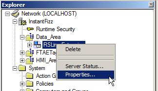 Associate database definition with alarm servers For device-based FactoryTalk Alarms and Events servers: 1.