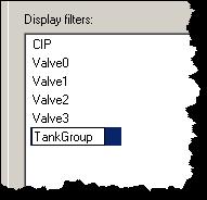 13. Click the Add button to create another new filter. 14. Type in the name TankGroup for the filter. 15.