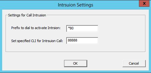 Select Main Settings VOIP Settings Intrusion Settings Set Prefix to dial to activate Intrusion: section 5: