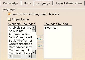 Electrical Package in Knowledge Expert An Electrical package is supported by Knowledge Expert. To be able to use it, you need to activate the Electrical package. To do so: 1. Select Tools -> Options.