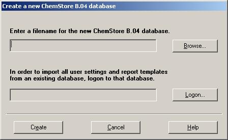2 Standalone Installation Creating and Connecting to the Database Creating and Connecting to the Database Creating a New Database Before you begin using the ChemStore standalone Data Management