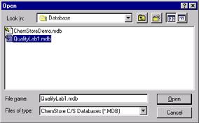 Standalone Installation 2 Creating and Connecting to the Database 3 Select the Browse button from the selection window and select the database file you created in the previous section (or you may