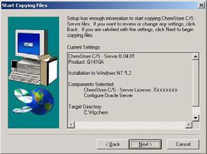 3 Client/Server Installation Server Installation 10 In the confirmation dialog box, check the information displayed.