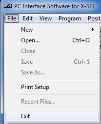 18 Select Exit from the File Menu to exit the PC Interface Software