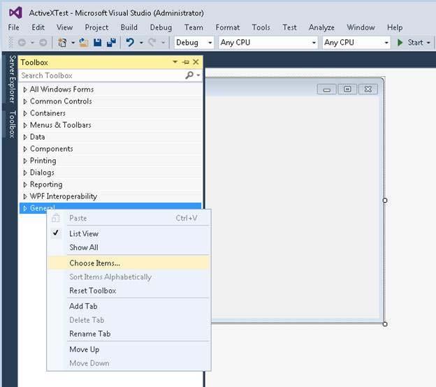 B About the Labware MiniHub ActiveX control 3 In the Choose Toolbox Items