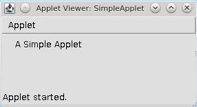 Applets Introduction Applets A Simple Applet import java.awt.*; import java.applet.