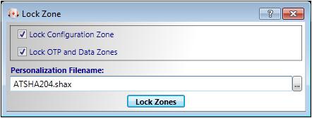Figure 2-5. Lock Zone Dialog Box 5. The lock state should now indicate locked as shown in Figure 2-5. 2.2 Random Secret Generation The next step is to use the crypto element device to generate a 256 bit (32 byte) random number.